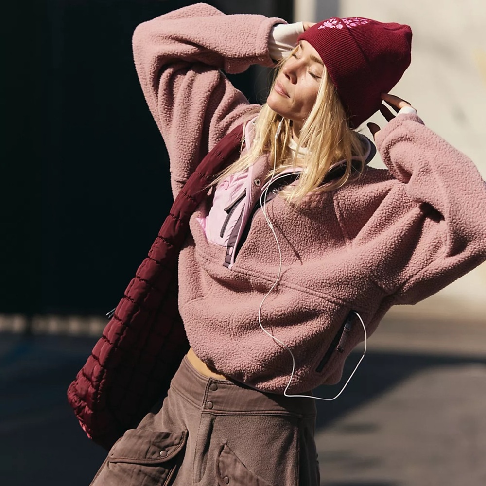 Cozy Pink Fleece Sweater
